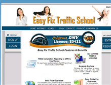 Tablet Screenshot of easyfixtrafficschool.com